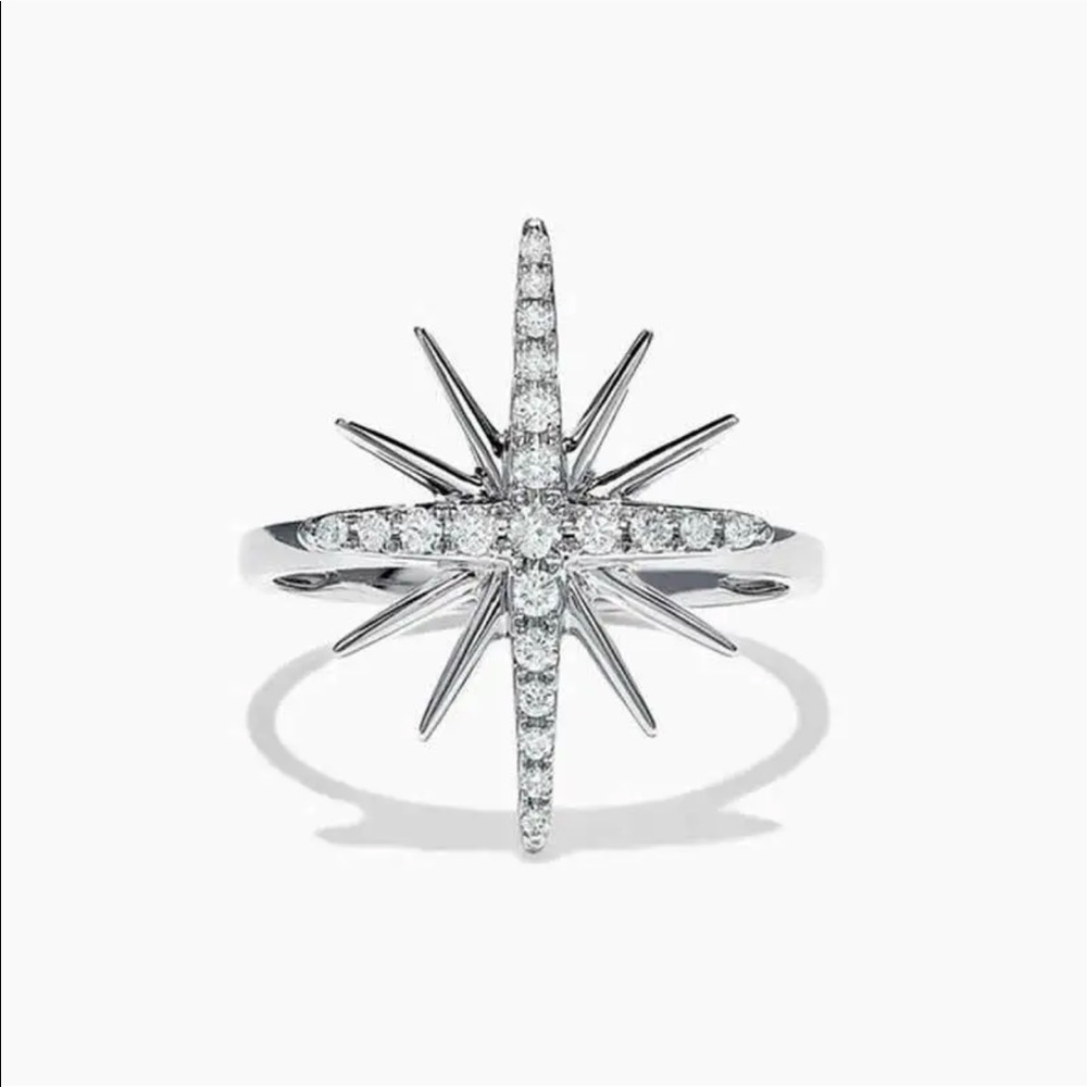 New Star 925 Silver Wedding Diamond Ring